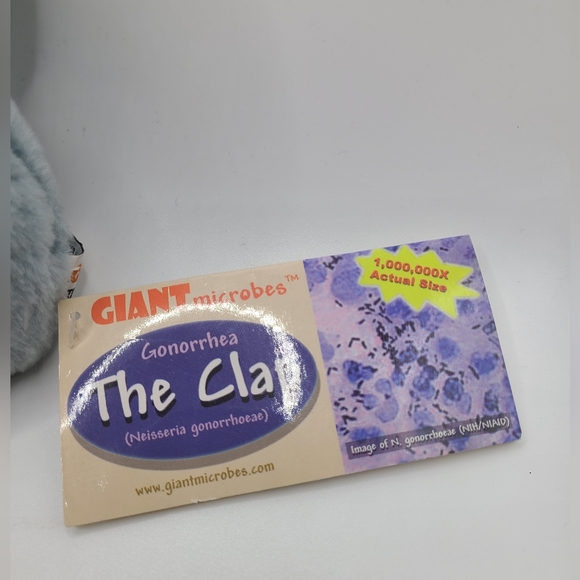 GIANT MICROBES- Gonorrhea- The clap-Stuffed Plush- 2005 - Picture 2 of 3